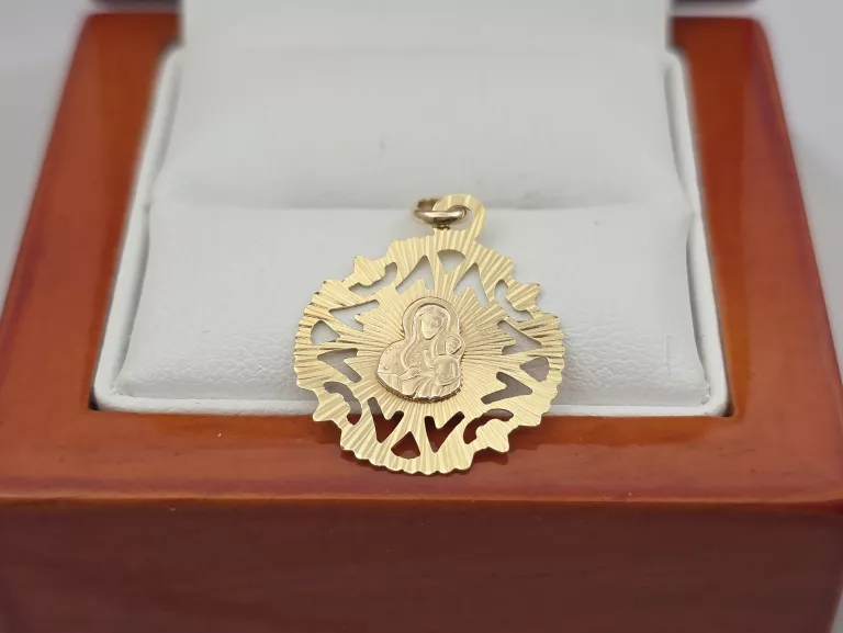 ZŁOTA ZAWIESZKA MEDALIK - 585 14K 0,95G