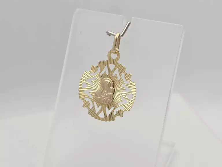 ZŁOTA ZAWIESZKA MEDALIK - 585 14K 0,95G