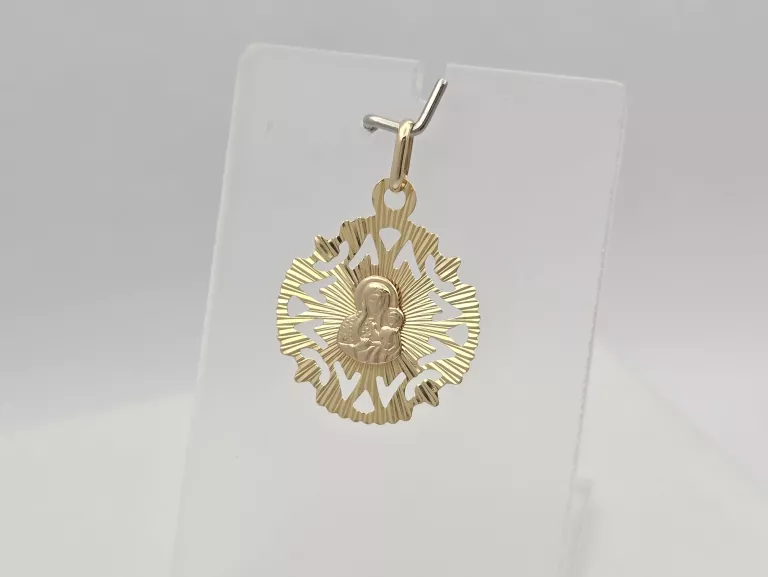 ZŁOTA ZAWIESZKA MEDALIK - 585 14K 0,95G