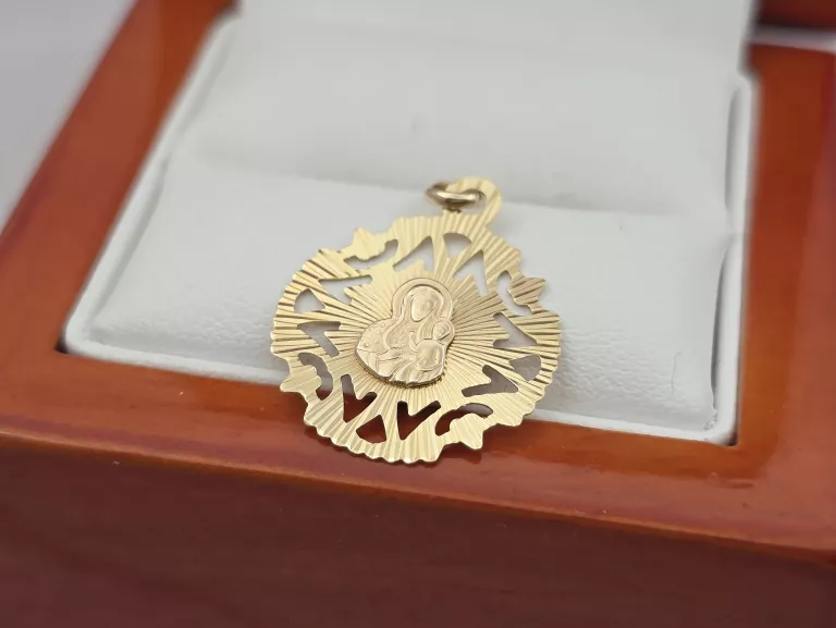 ZŁOTA ZAWIESZKA MEDALIK - 585 14K 0,95G