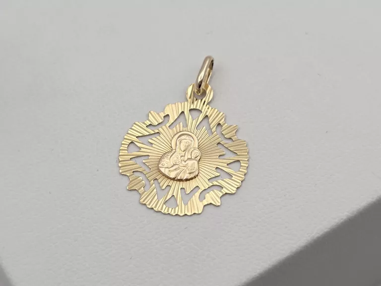 ZŁOTA ZAWIESZKA MEDALIK - 585 14K 0,95G