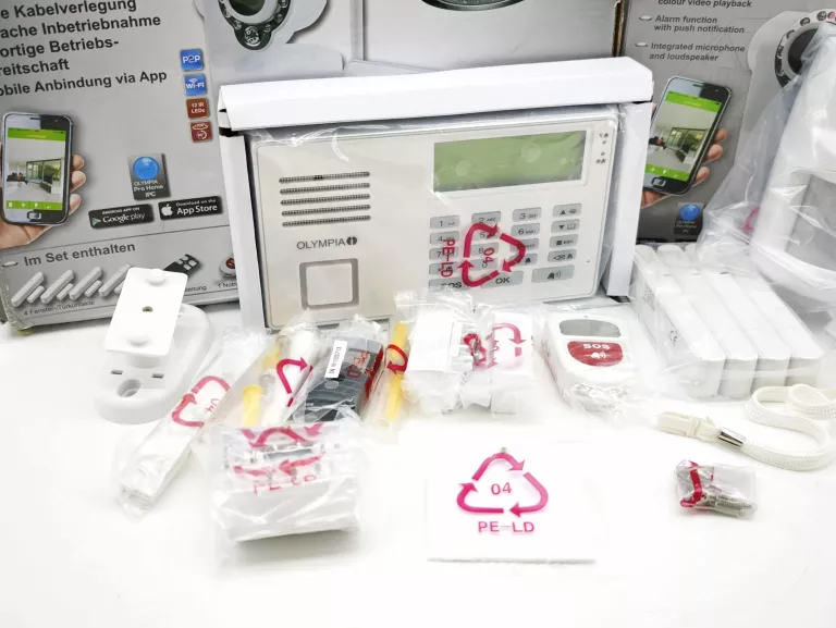 OLYMPIA 9081 PROFESJONALNY SYSTEM ALARMOWY GSM Z FUNKCJĄ GŁOŚNOMÓWIĄCĄ