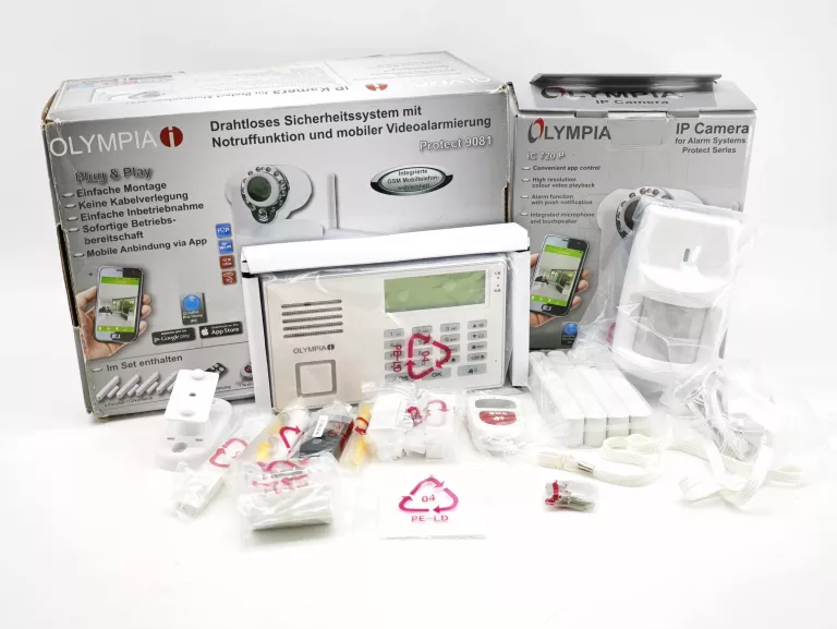 OLYMPIA 9081 PROFESJONALNY SYSTEM ALARMOWY GSM Z FUNKCJĄ GŁOŚNOMÓWIĄCĄ