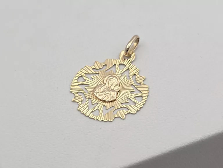 ZŁOTA ZAWIESZKA MEDALIK - 585 14K 0,95G