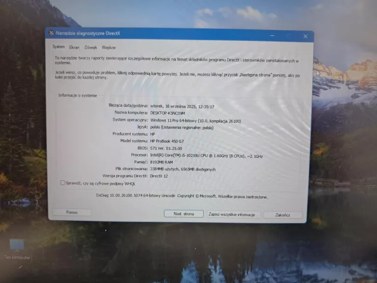LAPTOP LENOVO V15-IIL I5 10TH (8CPUS) /8GB RAM / 256GB SSD JAK NOWY OKAZJA