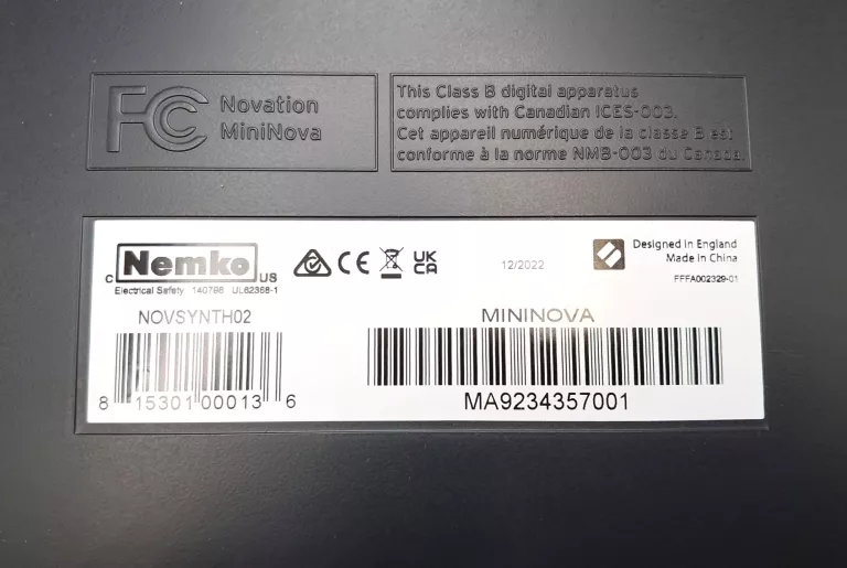 NOVATION MININOVA SYNTEZATOR ANALOGOWY DŹWIĘKU
