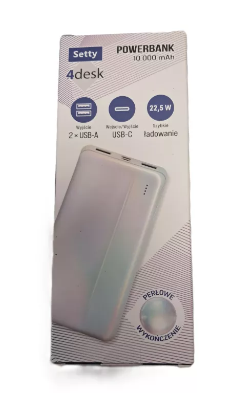SETTY POWERBANK 22,5W 10000MAH PERŁOWY