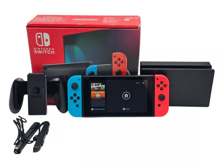 KONSOLA NINTENDO SWITCH 32GB HAC-001 KONTROLER STACJA DOK. GW DO 06.2027!