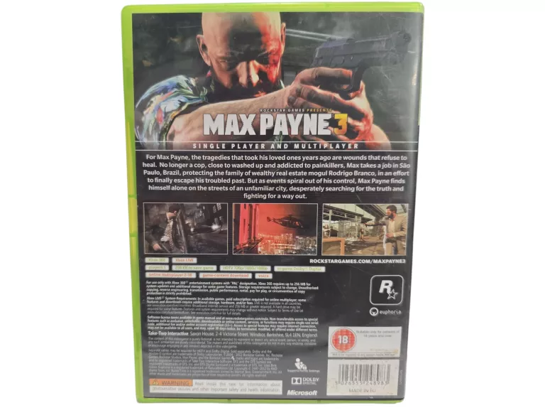 GRA NA XBOX 360  MAX PAYNE 3
