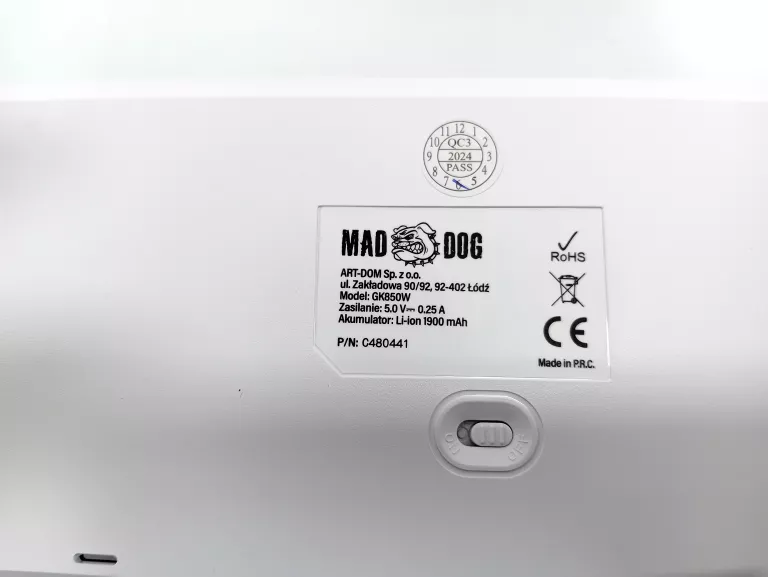 KLAWIATURA MAD DOG GK850W