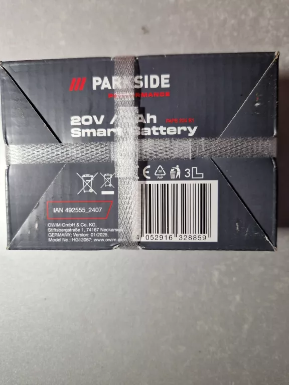 AKUMULATOR 4AH PARKSIDE PERFORMANCE SMART PAPS 204 B1 BLUETOOTH
