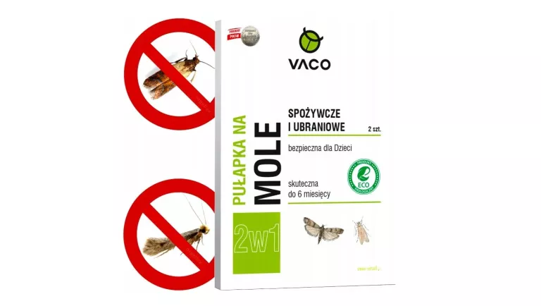 VACO ECO PUŁAPKA LEP SUPER ŁAPKA NA MOLE UBRANIOWE I SPOŻYWCZE (2W1)
