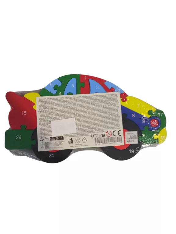 PUZZLE DREWNIANE EDUKACYJNE AUTKO