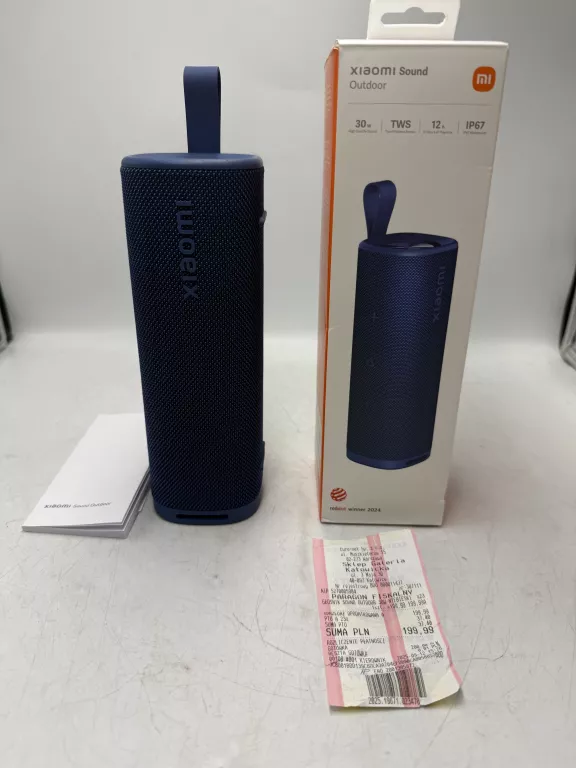 GŁOŚNIK BLUETOOTH XIAOMI SOUND OUTDOOR NIEBIESKI 30W KOMPLET