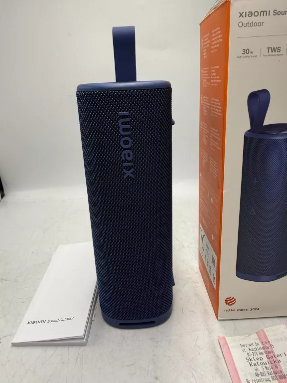 GŁOŚNIK BLUETOOTH XIAOMI SOUND OUTDOOR NIEBIESKI 30W KOMPLET