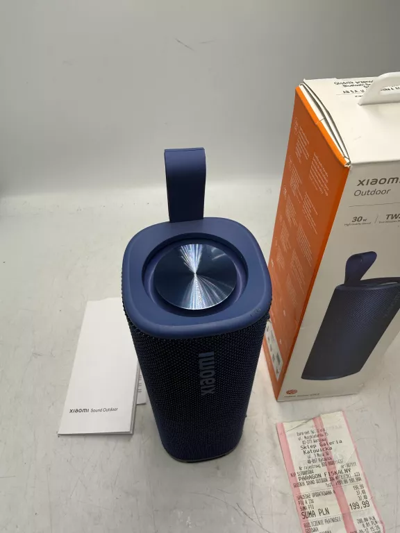 GŁOŚNIK BLUETOOTH XIAOMI SOUND OUTDOOR NIEBIESKI 30W KOMPLET