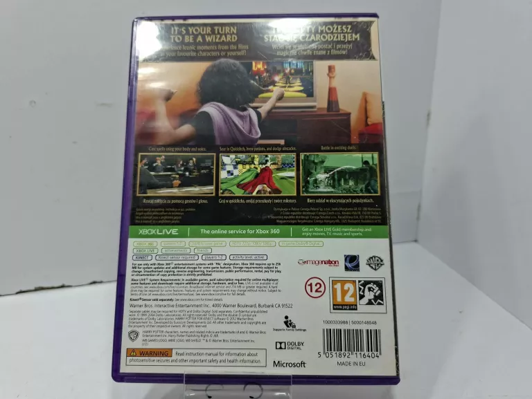 HARRY POTTER KINECT X360