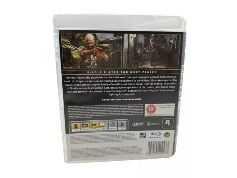 MAX PAYNE 3  SONY PLAYSTATION 3 (PS3)