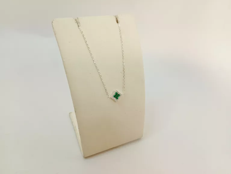 SREBRNA BRANSOLETKA Z KONICZYNKĄ DŁ16,5+2,5CM