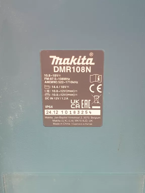 RADIO BUDOWLANE MAKITA DMR108N