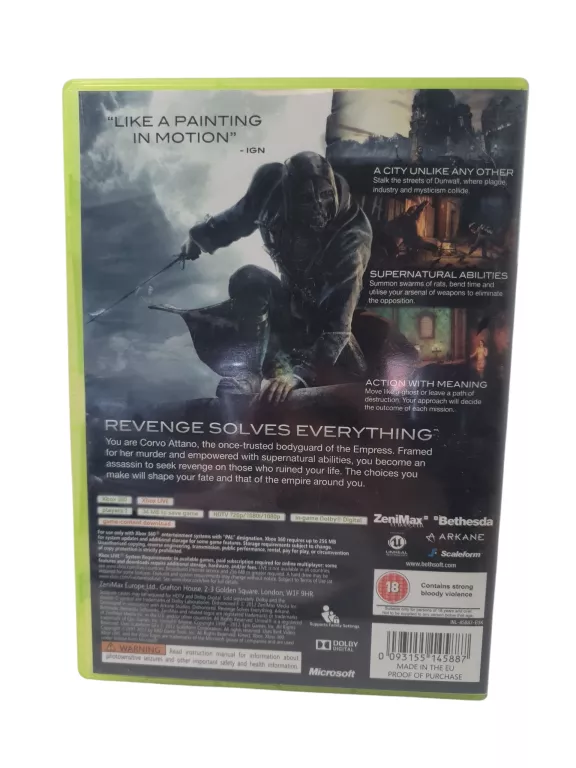 DISHONORED GAME OF THE YEAR EDITION X360
