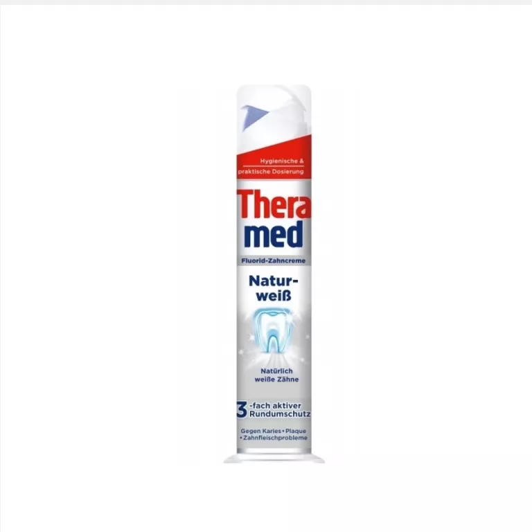 THERAMED PASTA DO ZĘBÓW WYBIELAJĄCA NIEMIECKA TUBA Z POMPKĄ 100 ML