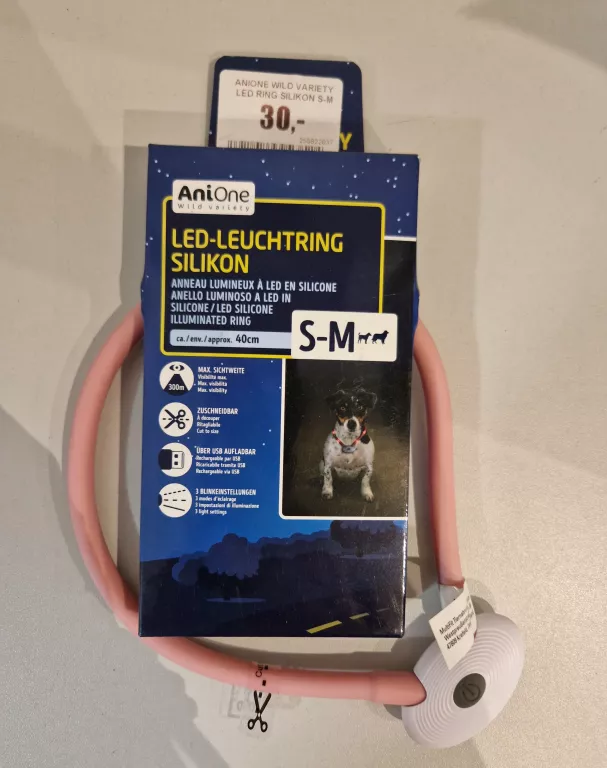 ANIONE WILD VARIETY LED RING SILIKON S-M RÓŻ