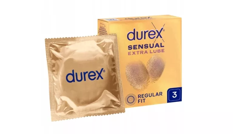 PREZERWATYWY DUREX SENSUAL EXTRA LUBE Z LUBRYKANTEM CIENKIE NAWILŻANE 3 SZ