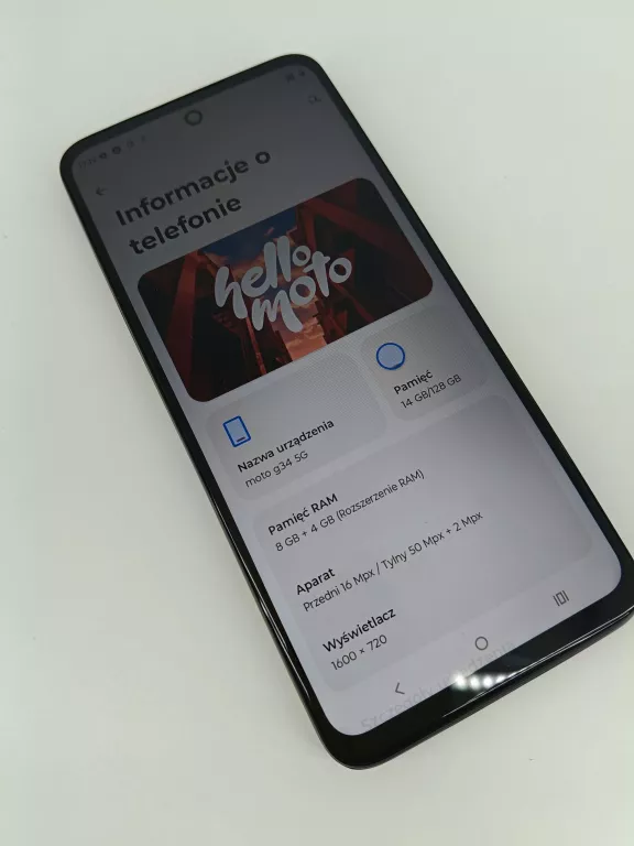 TELEFON MOTOROLA MOTO G34 5G 8/128GB BLOKADA
