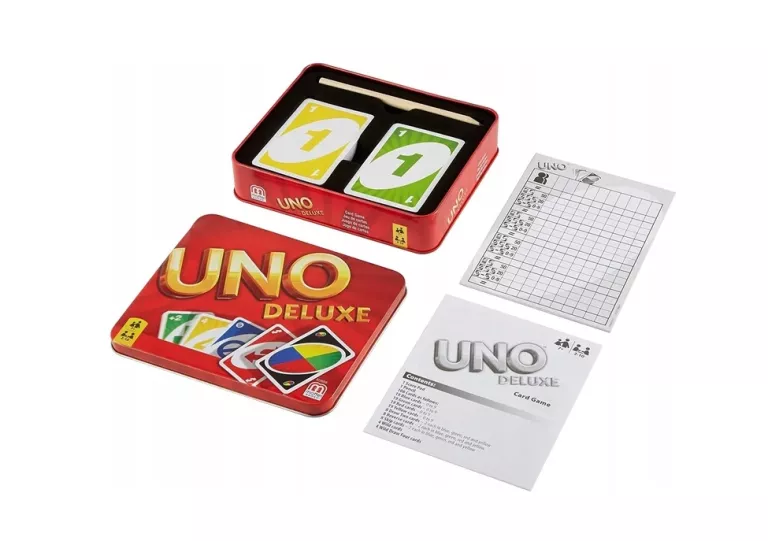 KARTY UNO DELUXE PUSZKA METALOWA MATTEL GAMES