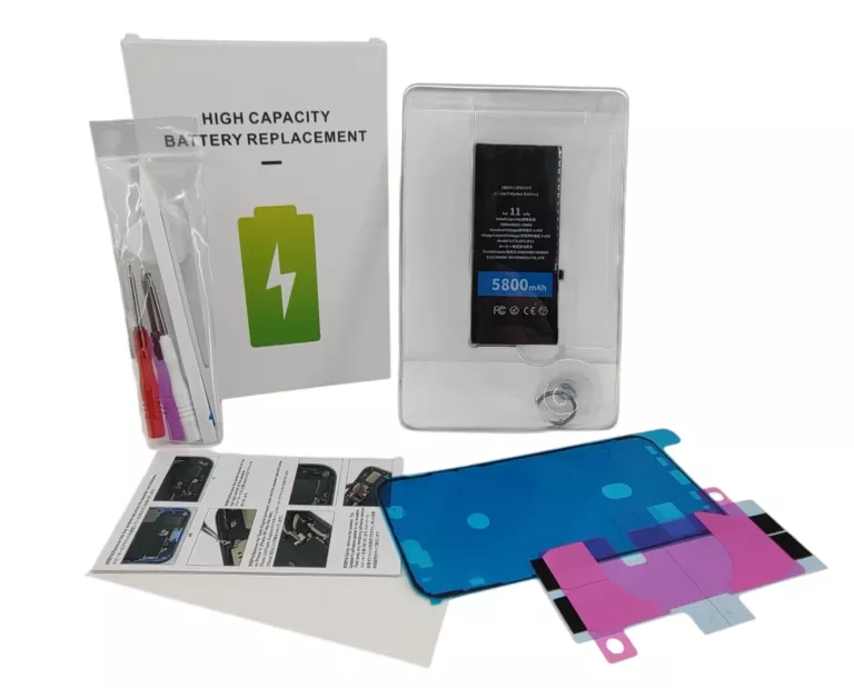ZESTAW NARZĘDZI DO WYMIANY EKRANU BATERII , BATERIA 5800 MAH DO IPHONE 11
