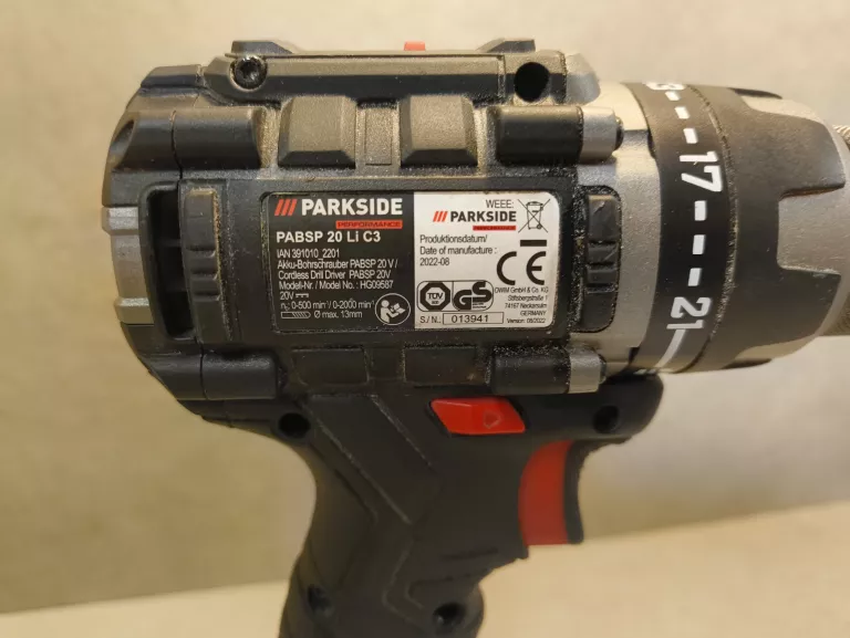 WKRĘTARKA PARKSIDE PABSP 20 LI C3 +AKU 4AH /BRAK ŁADOWARKI