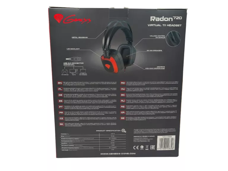 SŁUCHAWKI GENESIS RADON 720
