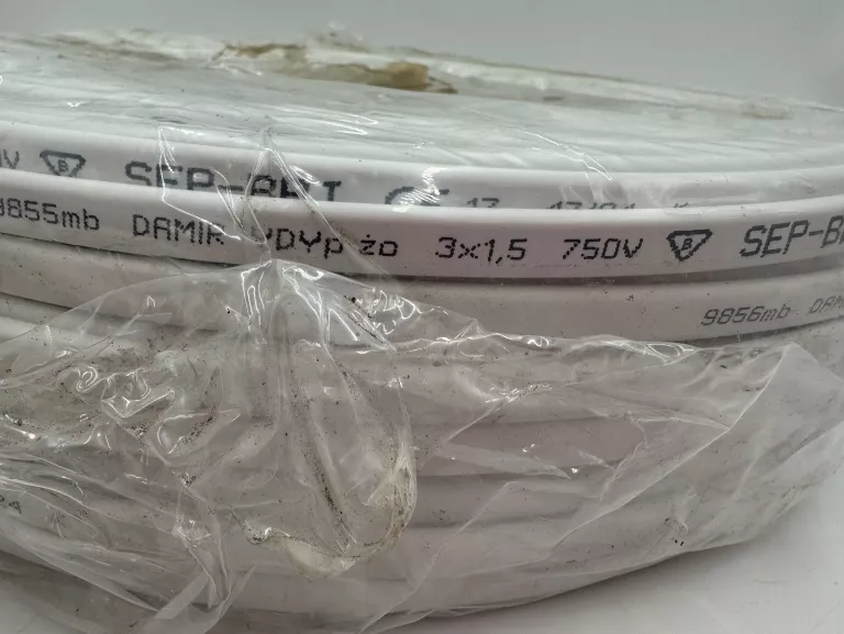 KABEL ELEKTRYCZNY PŁASKI YDYP 3X1,5 750V PRZEWÓD INSTALACYJNY 1M