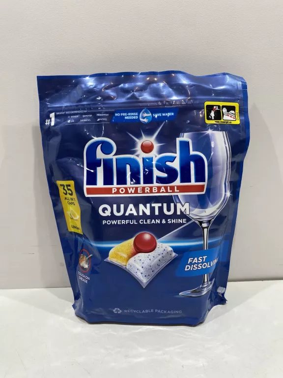 KAPSUŁKI DO ZMYWARKI FINISH POWERBALL QUANTUM  LEMON 35 SZT.