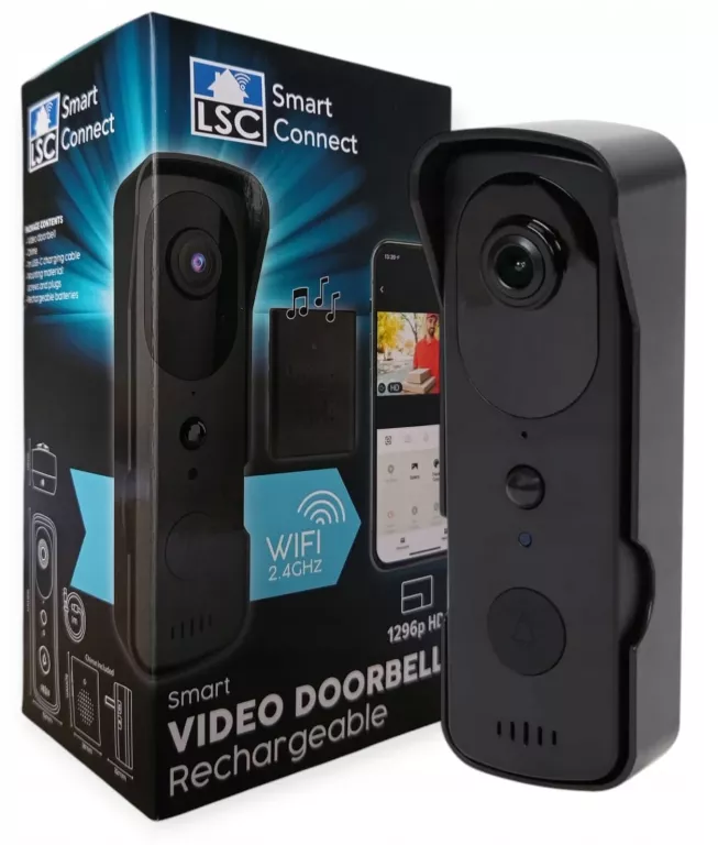 INTELIGENTNY WIDEODOMOFON WI-FI Z DZWONKIEM – LSC SMART CONNECT
