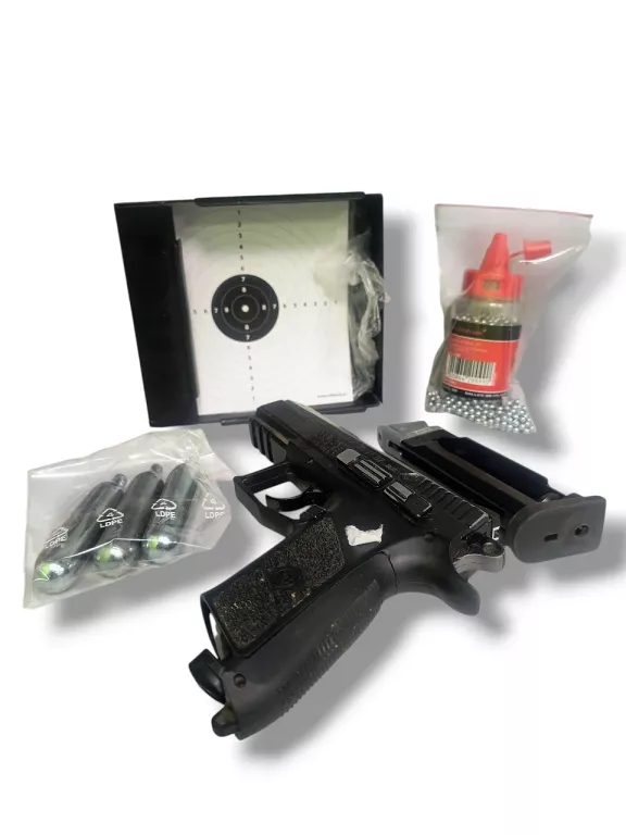 PISTOLET CZ  75 P-07 METALOWY KORPUS KOMPLET Z KULKAMI