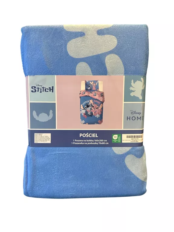DZIECIĘCA POŚCIEL DISNEY HOME STICH 160X200 / 1X 70X80 NIEBIESKA