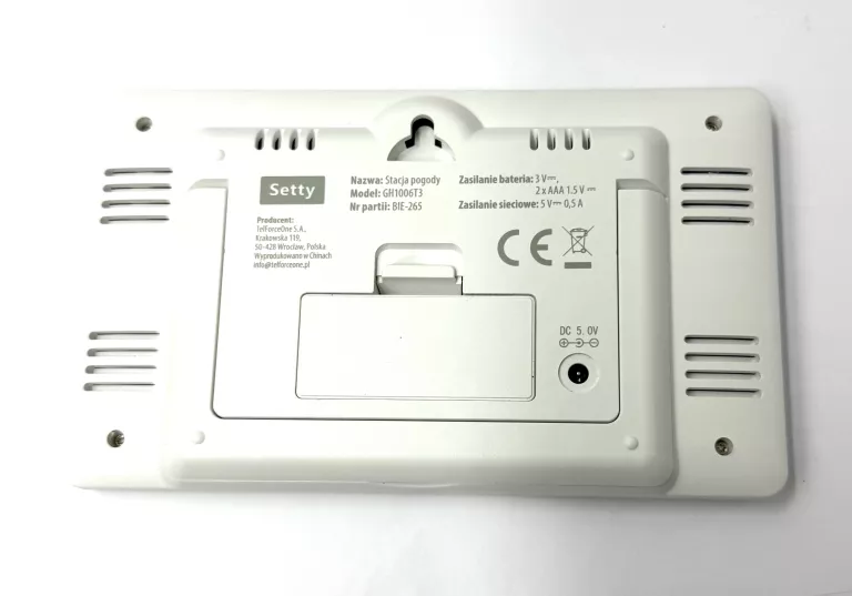 STACJA POGODY SETTY BIE-265 KOMPLET PUDEŁKO