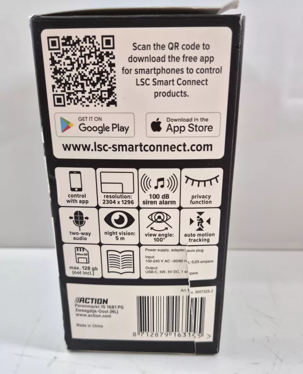 KAMERA OBROTOWA MONITORING LSC SMART CONNECT WEWNĘTRZNA 1296P HD