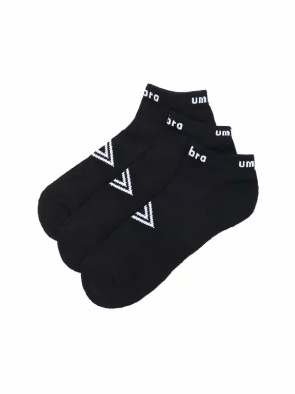IDEALNE STOPKI SKARPETKI Z NADRUKIEM UMBRO 3 PACK CZARNE ROZMIAR 43 - 46