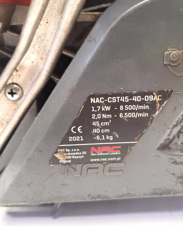 PIŁA SPALINOWA/ŁAŃCUCHOWA NAC-CST45-40-09-AC /2021 ROK