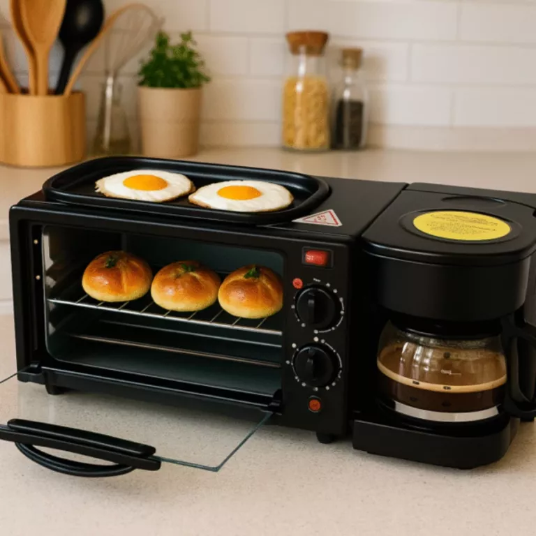 MINI MIKROFALÓWKA 1050 W EKSPRESEM DO KAWY, GRILLEM I OPIEKACZEM