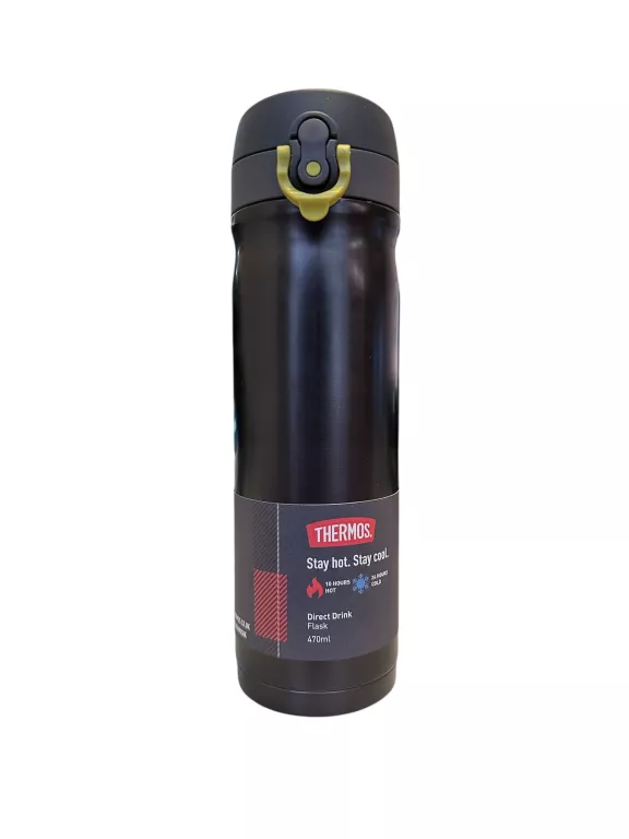 ORYGINALNY KUBEK TERMICZNY THERMOS DIRECT DRINK FLASK CZARNY 470 ML