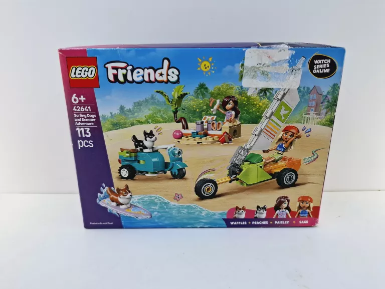 LEGO FRIENDS 42641 PRZYGODA Z SURFUJĄCYMI PSAMI I SKUTEREM