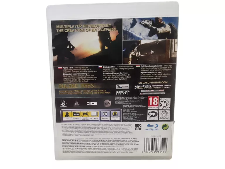 GRA PS3 MEDAL OF HONOR SONY PLAYSTATION 3
