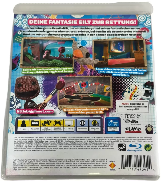 GRA LITTLE BIG PLANET 3 NA KONSOLĘ PLAYSTATION 3 PS3
