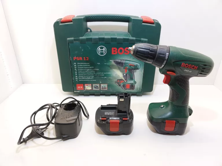 WKRĘTARKA BOSCH PSR 12 12V 2X AKU WALIZKA ŁAD