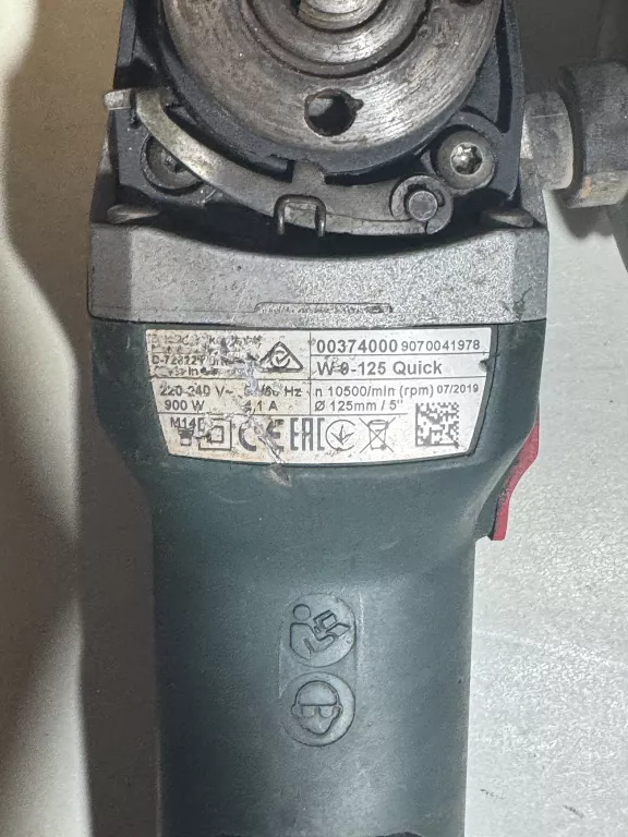 SZLIFIERKA KĄTOWA METABO W 9-125 QUICK 900W