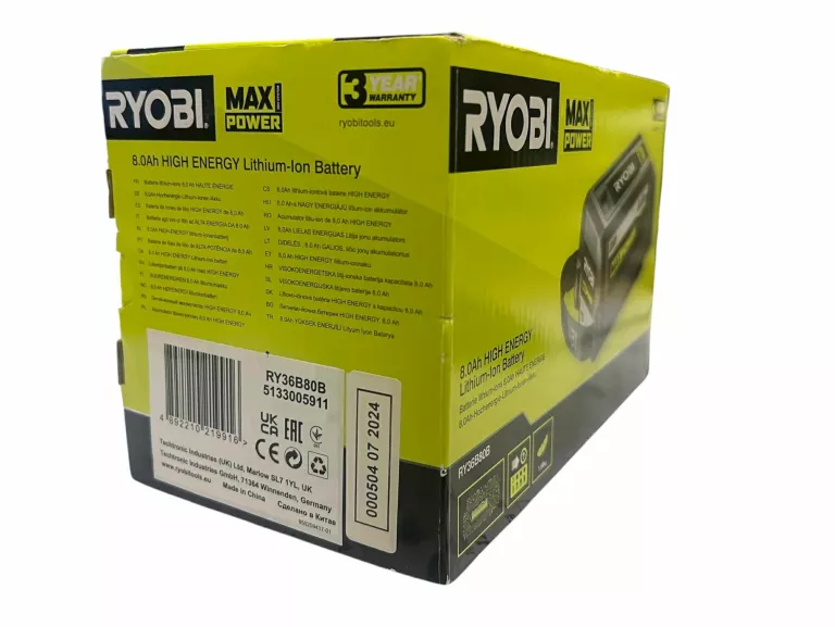 AKUMULATOR RY36B80B 36 V 8 AH